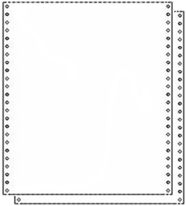 1,600 Sets of 9.5 x 11 Black Image Carbonless, 2 Part, All 15 lb White Carbonless Paper, No Side Perforations