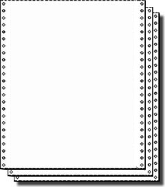 Three Part White, No Perforations