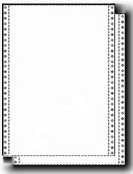 9-1/2 x 14 - Legal Size Continuous 2 Part Carbonless Paper, 1,600 Sets, Both Parts 15 lb. White