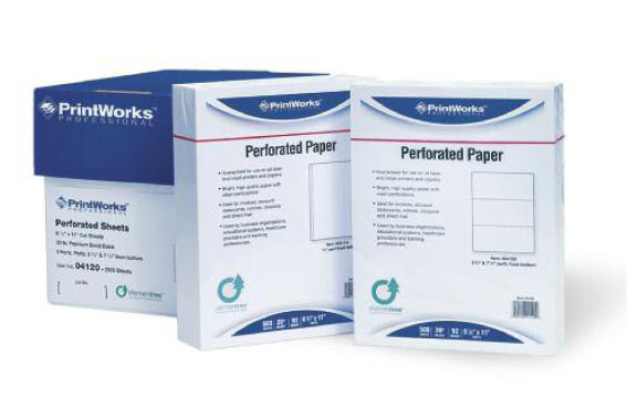 Blank Unprinted - 2,000 Printworks Perforated Coupons for Laser and Inkjet Paper - 500 Sheets 24# Paper