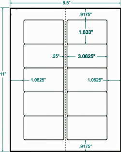 1,000 VHS Video Tape Face Labels - 100 Sheets for Labeling 1,000 VCR Tapes, Laser or Inkjet Printable, use Avery® 5199, Compulabel® 311602 VHS Face Template