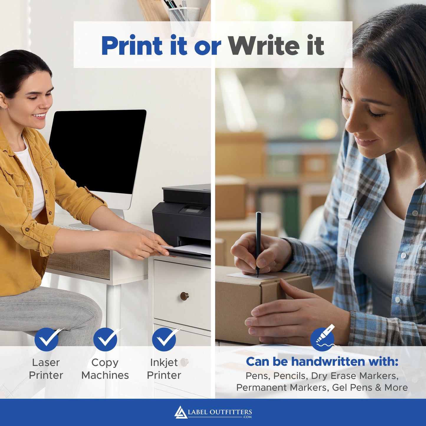 2,100 Square Corner Address Labels, 2.833 x 1.5, 21 Labels per sheet, 100 Sheets Same size as Avery® 5360 Template