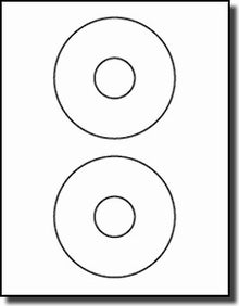 40 Label Outfitters®  CD, DVD Labels, CD-2, 20 Sheets use Avery®  5824 Template