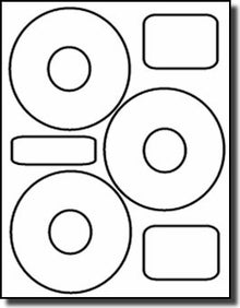 300 Neato® CLP-192301 Compatible 3 per Sheet CD, DVD for Laser and Inkjet, Labels, 100 Sheets