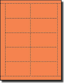 200 Printable Both Sides Business Cards, Bright Cosmic Orange, 20 Sheets