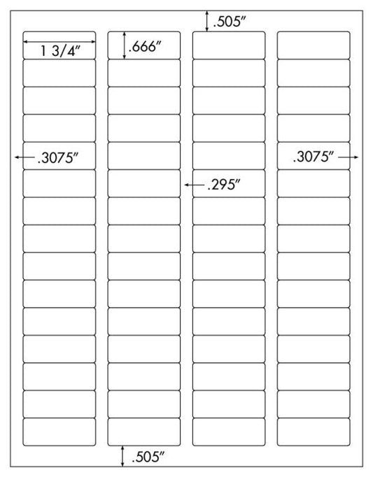 6,000 LabelOutfitters®  Return Address Labels, Matte White Stickers 1.75" x 0.67" use Avery® 5155 - 100 Sheets