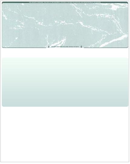DocuGard® Marble Green Laser High Security Check Stock - Check On Top - 500 Sheets Multiple Security Features