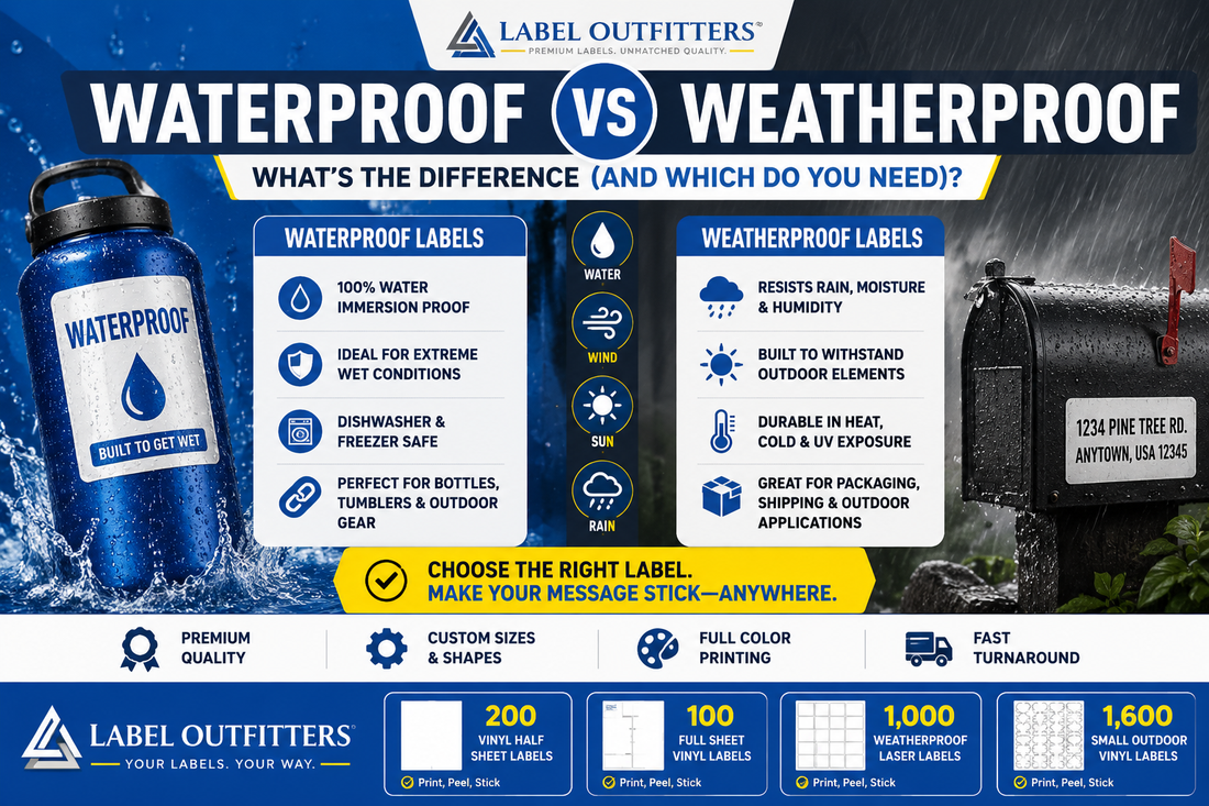 Waterproof vs Weatherproof Labels