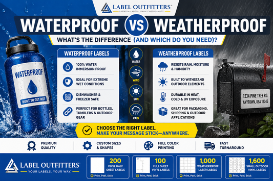 Waterproof vs Weatherproof Labels