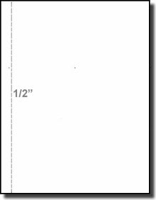 PrintWorks Professional 04114 Laser and Inkjet Paper. 1/2 inch Vertical Marginal Perforation, 20# White Bond, Paris Business Forms
