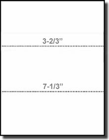 Printworks Professional Dual Perfed Business Paper, 3-2/3 inch & 7-1/3 inch Perforations, 20# Standard Weight White Laser and Inkjet  Bond, Paris Business Forms