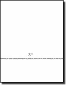Printworks Professional 04167 Perfed Business Paper, 8.5 x 11, 3 inch Perforation, 20# White Bond, Paris Business Forms
