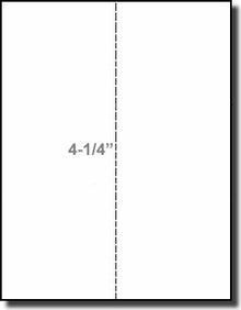 Printworks Professional 04339 Perfed Business Paper, 4-1/4 inch Vertical Perforation, 20# White Bond, Paris Business Forms