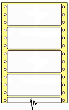 5.000 Compulabel® 111104 Continuous Dot Matrix Labels, 3-1/2 x 1-7/16, 5M Labels per Case, Uline-3231