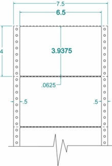 Compulabel® 111958 Continuous Dot Matrix Labels, 6-1/2 x 3-15/16, 2.5 M Labels per Box, Uline S-2878