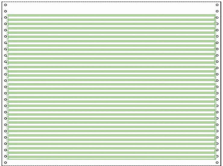 1/8" Green Bar, No Marginal Perfs