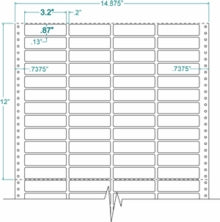 40,000 Compulabel® 140758 Cheshire Mailing Labels 3.2 x .87, 4 Labels Across, Requires Wide Carriage - 14-7/8" Wide