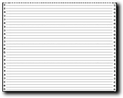 3 Lines per Inch , No Marginal Perfs