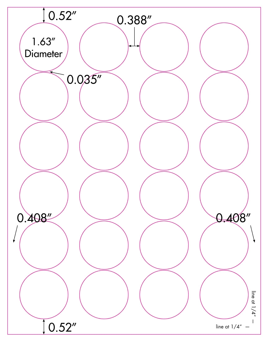 2,400 Brown Kraft Labels, 1-5/8 Diameter, Round, 100 Sheets use Avery® 5193, 5293 Template