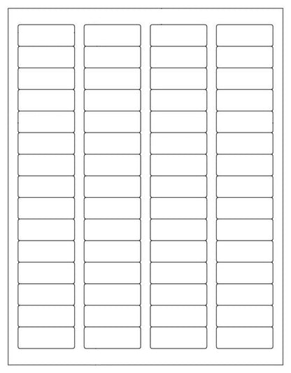 1,200 Label Outfitters® Blank Printable Return Address Labels, 1.75" x .66" Laser and Inkjet Printable, 60 Labels  per sheet - 20 sheets
