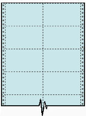 8,000 Compulabel® 210508 Blue, 2 Across Continuous Pin Feed Index Cards, 5 x 3