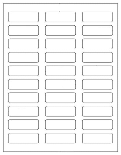 600 Blank Mailing Address Labels 2 1/4" x 3/4" use Avery 6870, 8257 Template - 20 Sheets