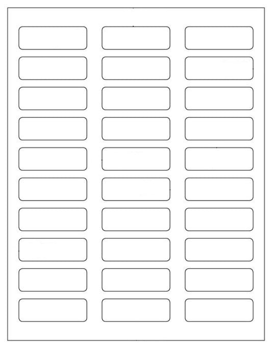 600 Blank Mailing Address Labels 2 1/4" x 3/4" use Avery 6870, 8257 Template - 20 Sheets