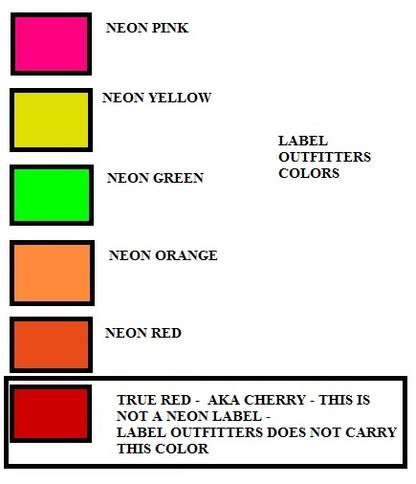 1,000 Neon Fluorescent Small Red Laser Printers Only Square Corner Labels, 1-1/2 x 1, 20 Sheets with 50 Labels per Sheet, Not Made by Avery® Labels