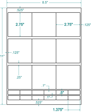 3.5" Diskette Labels for Laser and Inkjet use Avery® 5096, 5196 / Compulabel® 311400Template, 20 Sheets