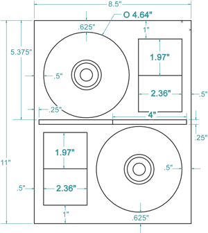 200 Compulabel®  378022 Photo Glossy CD / DVD / CDR Labels Stomper®  Pro Format