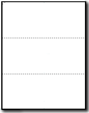 300 Compulabel® 410905 Large White Cards, 8-1/2 x 3-2/3 - 3 per Sheet, 100 Sheets