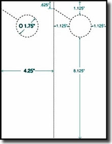 200 Compulabel® 411254 Die Cut Door Knob Hanger for Laser, Inkjet and Offset Press, 100 Sheets