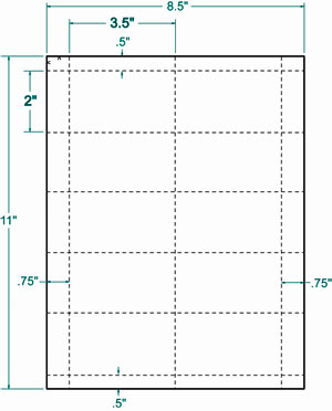 2,500 Compulabel® 430110 Bulk Package Printable Tray Tags use Avery Template, 250 Sheets