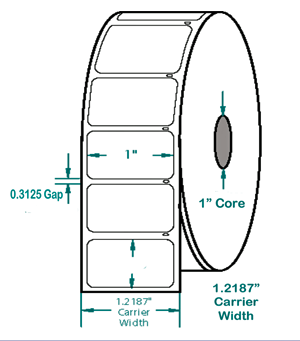 500 Compulabel® 530864 Multi Purpose Label, 1" x 2-1/8", Direct Thermal Dymo® 30336, Case of 6 Rolls