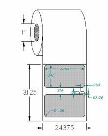 Compulabel® 530897 2-1/4" x 1-1/4" Identification Label, Direct Thermal, Dymo® 30334