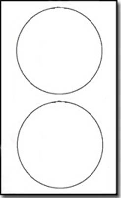 Two 6" Diameter Labels on Each Legal Size Sheet