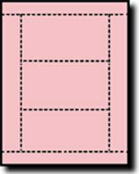 750 Pink Laser or Inkjet Printable Post Cards, 3 inch x 5 inch, 3 per sheet, 250 sheets
