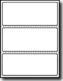60 Large White Matte Labels, 8 x 3 1/3, 3 Labels per Sheet, 20 Sheets