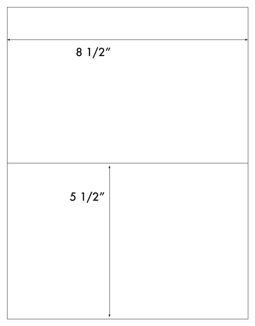 200 White Vinyl Waterproof Outdoor Use Labels 8-1/2" x 5-1/2" 100 Sheets 2 Labels Per Sheet