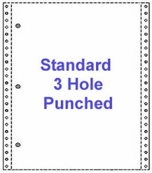 Fits Into Standard 3 Hole Notebook
