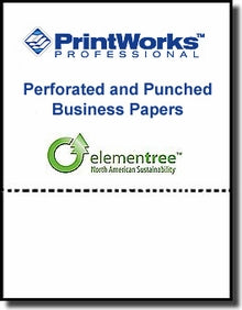 8.5 x 11 White 24# Laser Inkjet Bond, Perforated at 3-1/4 inches, Printworks Professional from Paris Business Forms