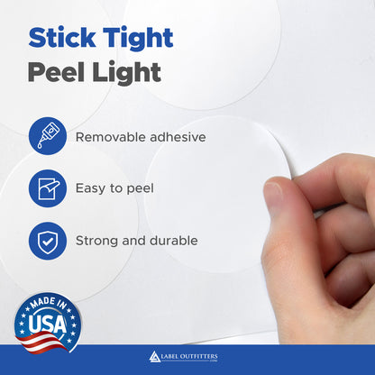 1,200 White Matte Laser and Inkjet Labels 2.5" Diameter Removable Adhesive 100 Sheets 12 Labels Per Sheet