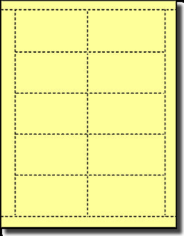 Light Canary Yellow Laser and Inkjet Printable Both Sides Business Cards, 20 Sheets with 10 Cards per Sheet, use Avery® 5371, 5911, 8371 Template