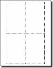 1,000 Compulabel® 430053 White Laser-Inkjet 5 x 3 File Cards or Small Postcards 4 per Sheet, 250 Sheets