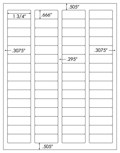 6,000 LabelOutfitters®  Return Address Labels, Matte White Stickers 1.75" x 0.67" use Avery® 5155 - 100 Sheets