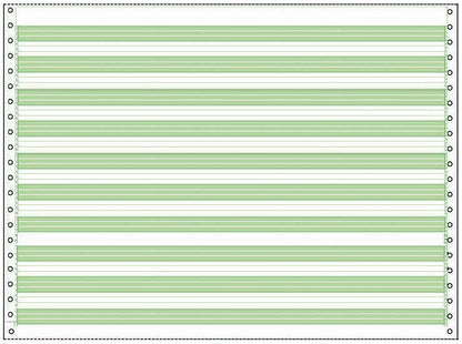 20# Paper, Highlighted Green Bar
