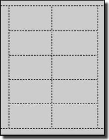 2,500 Laser and Inkjet Printable Business Cards, 67# Bristol Light Gray, 10 Cards per Sheet, 250 sheets, Printable Both Sides
