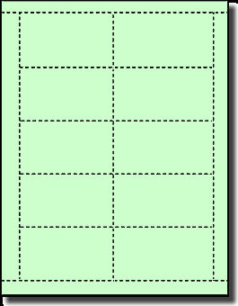 2,500 Laser and Inkjet Printable Both Sides Light Green Business Cards, 67#, 250 Sheets use Avery® 5371, 8371 Templates