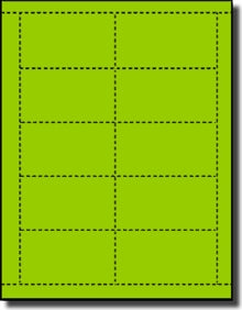 2,500 Terra Green Laser and Inkjet Printable Business Cards - 250 Sheets use Avery® 5371, 8371